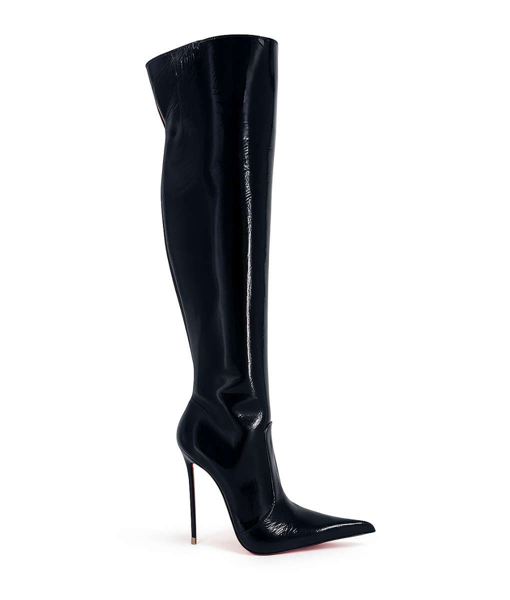 Troann 38 — Black Patent · Red Lining · Pink Sole