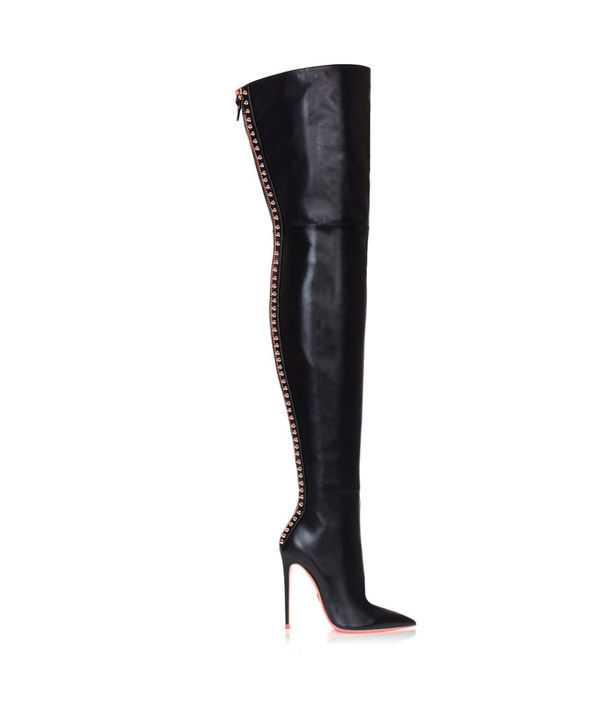 Algol  Black · Charlotte Luxury High Heels Boots · Ada de Angela Shoes · High Heels Boots · Luxury Boots · Over Knee High Boots · Stiletto · Leather Boots