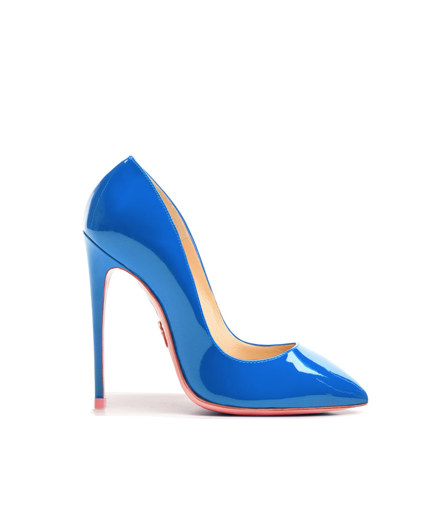 Alhena  Azzurro Patent · Charlotte Luxury High Heels Shoes · Ada de Angela Shoes · High Heels Shoes · Luxury High Heels · Patent Shoes · Stiletto · High Heels