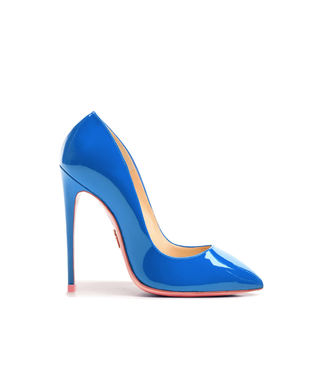Alhena  Azzurro Patent · Charlotte Luxury High Heels Shoes · Ada de Angela Shoes · High Heels Shoes · Luxury High Heels · Patent Shoes · Stiletto · High Heels