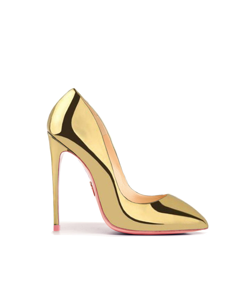 Alhena Gold Mirror · Charlotte Luxury High Heels Shoes · Ada de Angela Shoes · High Heels Shoes · Luxury High Heels · Patent Shoes · Stiletto · High Heels