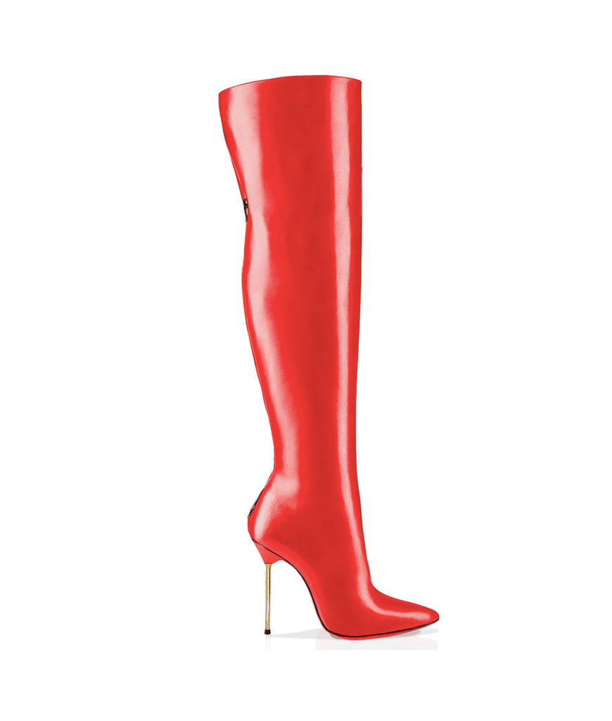 Dania Red · Charlotte Luxury Boots · Luxury High Heel Over Knee Boots · Cq Couture · Custom Made · Made to measure · Luxury High Heel Thigh High Boots · Boots