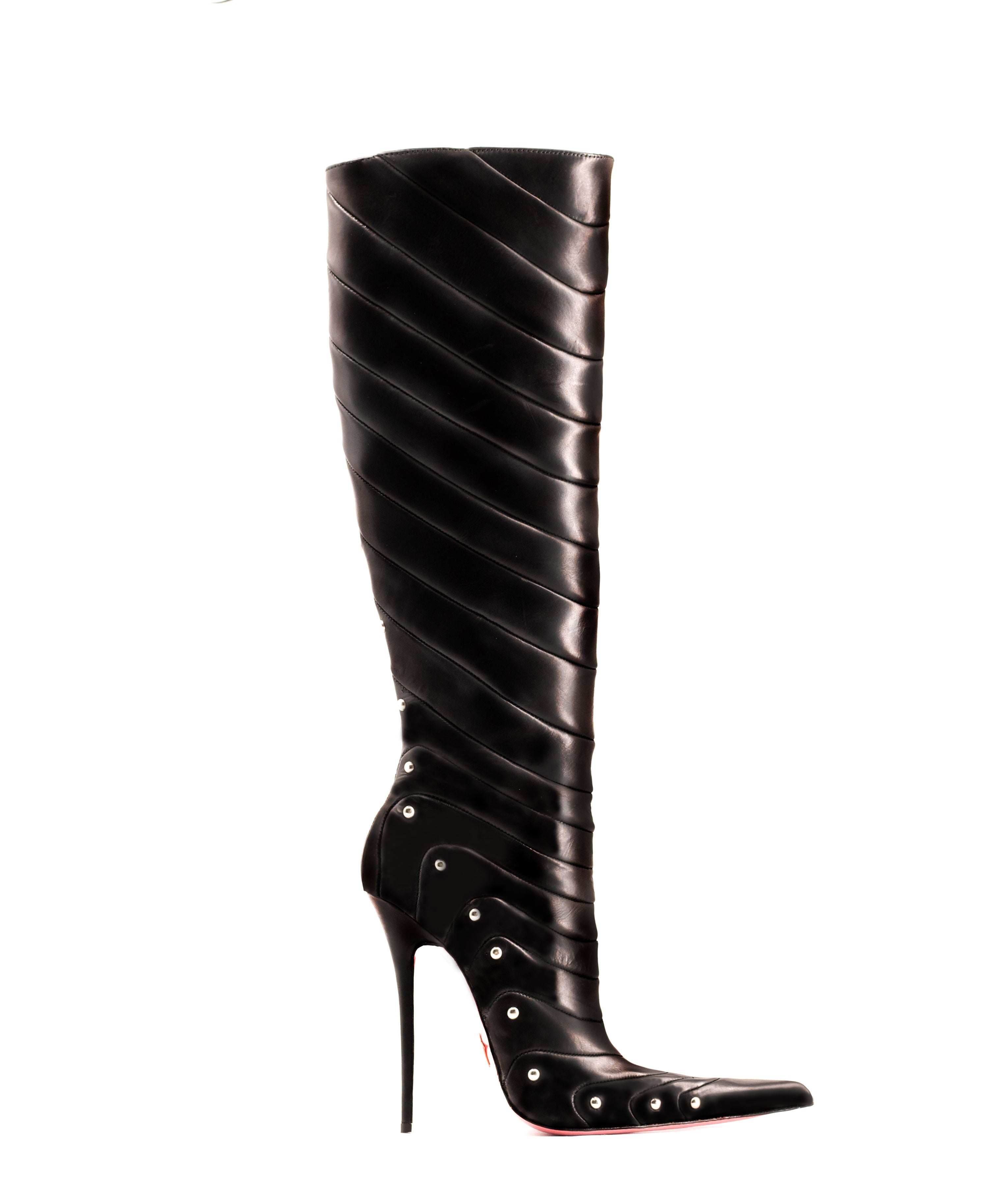 Doolas 125 Black · Charlotte Luxury Boots · Luxury High Heel Pointy Boots · Di Marni - Vicenzo Rossi · Custom made · Made to measure · Luxury Pointy High Heel Boots · Stiletto Boots