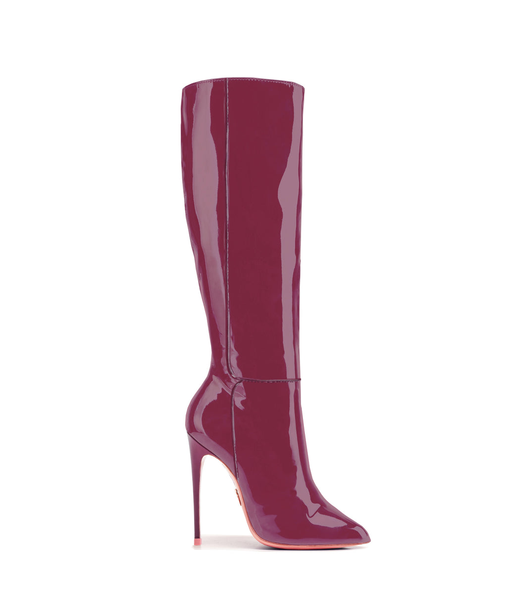 Hydor Maroon Patent · High Heels Boots · Charlotte Luxury · Ada de Angela Boots · Luxury High Heels Boots · Luxury Boots · Knee High Boots · Stiletto · Leather Boots