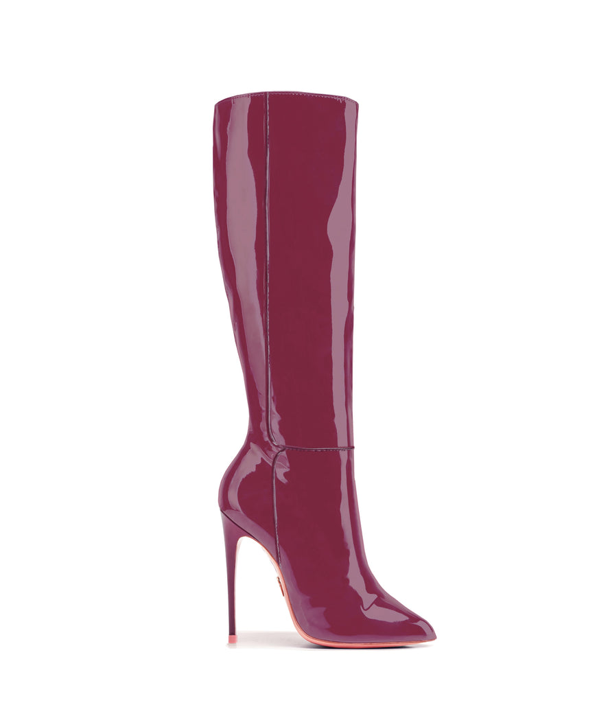 Hydor Maroon Patent · High Heels Boots · Charlotte Luxury · Ada de Angela Boots · Luxury High Heels Boots · Luxury Boots · Knee High Boots · Stiletto · Leather Boots