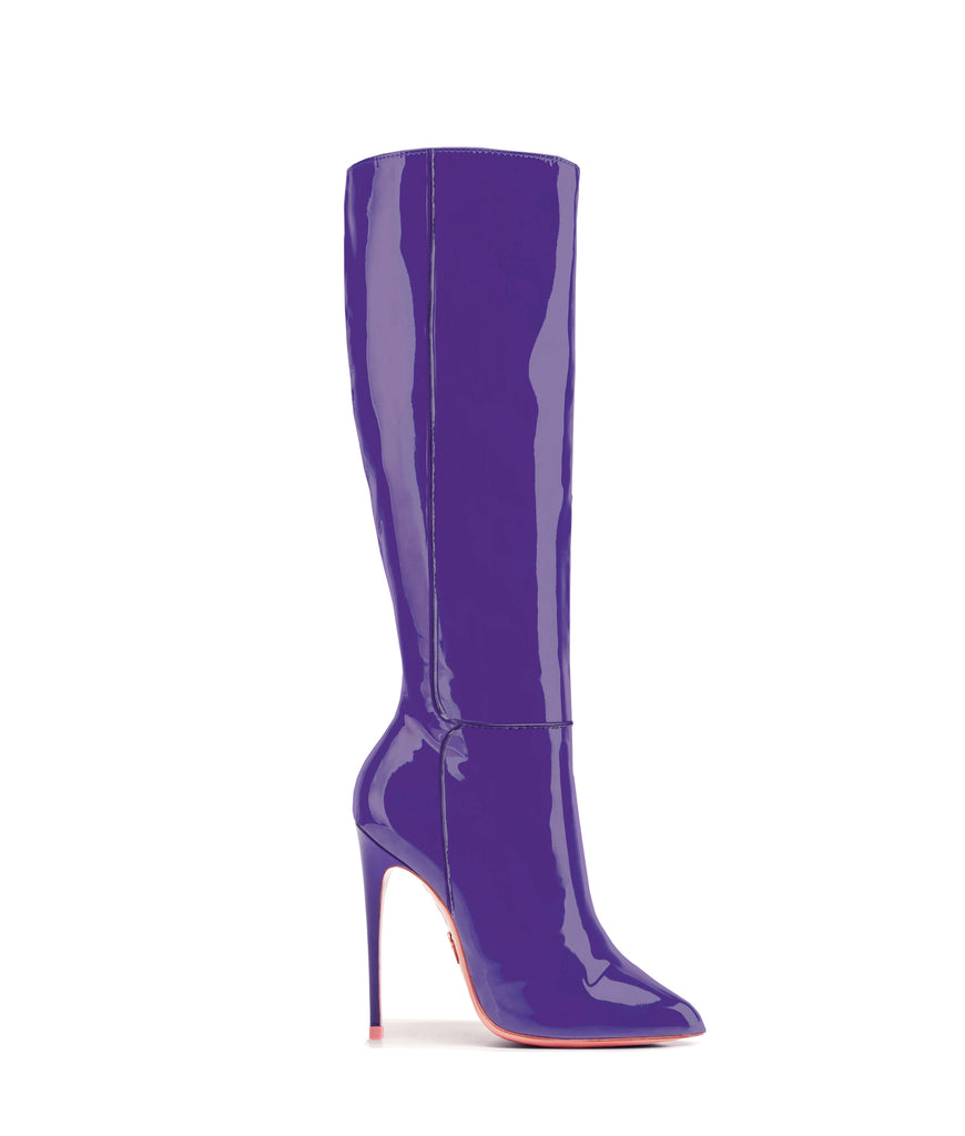 Hydor Purple Patent · High Heels Boots · Charlotte Luxury · Ada de Angela Boots · Luxury High Heels Boots · Luxury Boots · Knee High Boots · Stiletto · Leather Boots