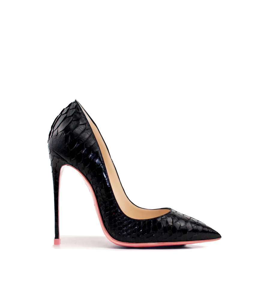 Adhara Black Python  · Ada de Angela High Heels Shoes · Custom Made Shoes · High Heels Shoes · Luxury High Heels · Pumps · Stiletto · High Heels Stiletto
