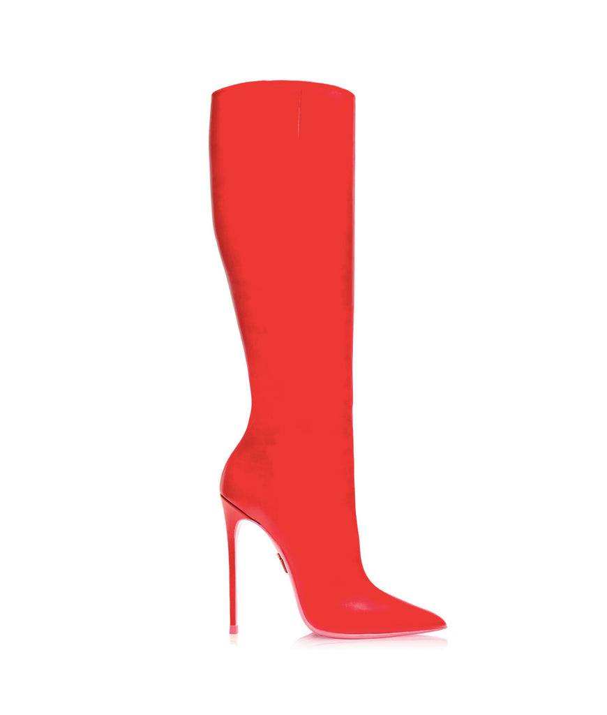 Deneb Red · Ada de Angela High Heels Boots · Ada de Angela Shoes · High Heels Boots · Luxury Boots · Knee High Boots · Stiletto · Leather Boots