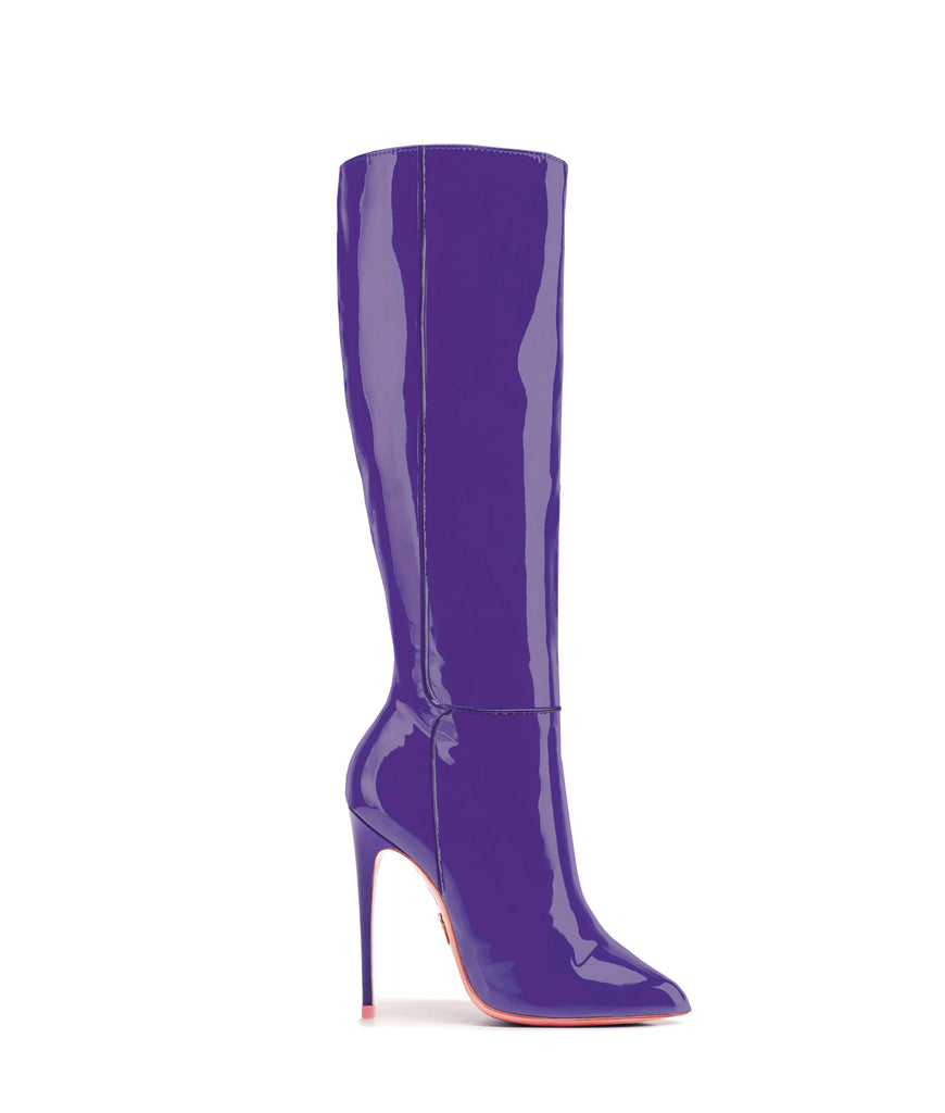 Hydor Purple Patent · Ada de Angela High Heels Boots · Custom Made · Ada de Angela Boots · Luxury High Heels Boots · Luxury Boots · Knee High Boots · Stiletto · Leather Boots