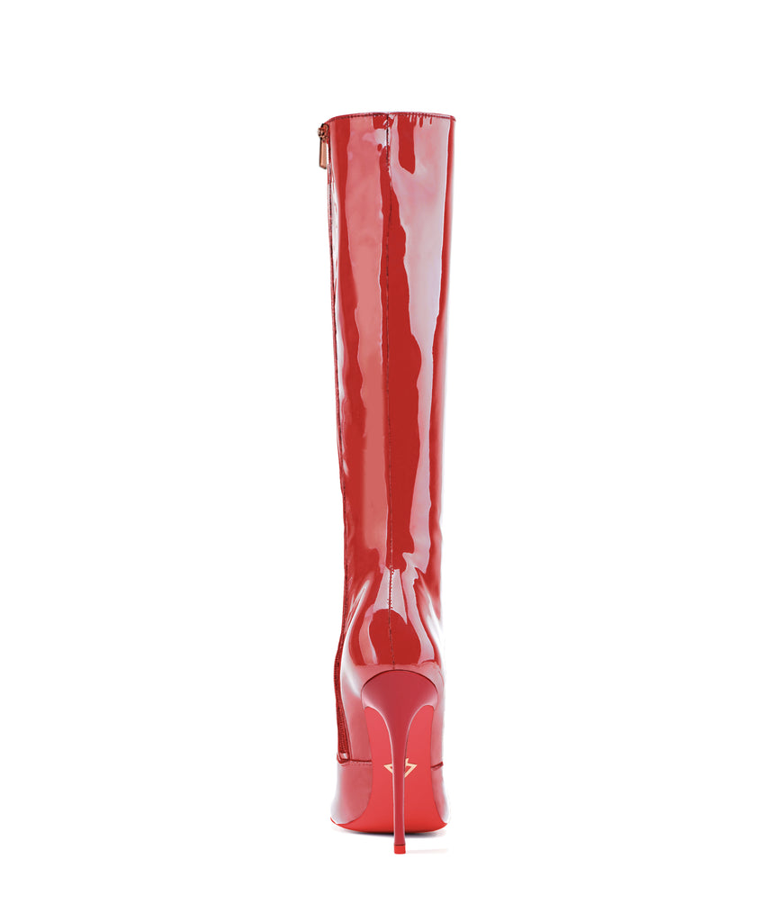 Hydor Red Patent · Ada de Angela High Heels Boots · Custom Made · Ada de Angela Boots · Luxury High Heels Boots · Luxury Boots · Knee High Boots · Stiletto · Leather Boots