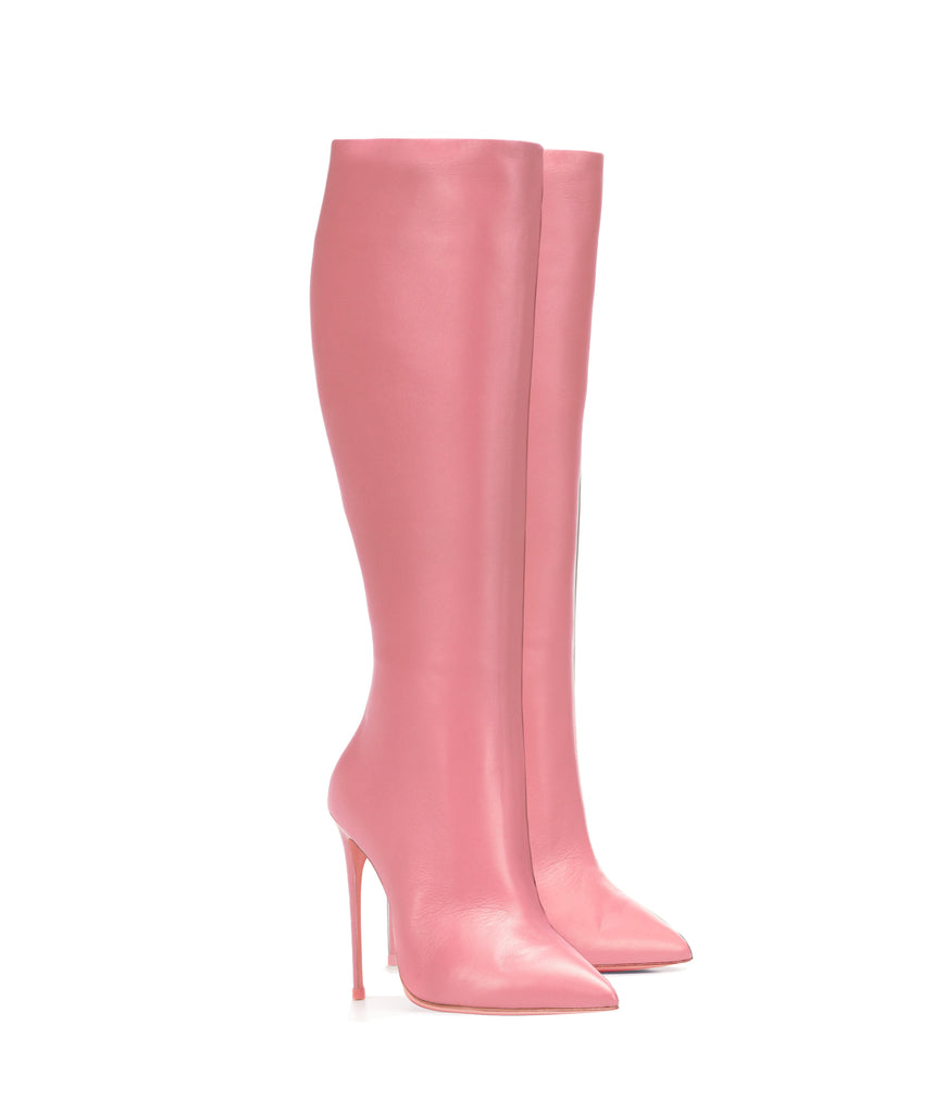 Sadira Pink  · Ada de Angela High Heels Boots · Custom Made Boots  · High Heels Boots · Luxury Boots · Knee  High Boots · Stiletto · Leather Boots