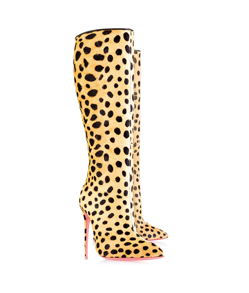Vega Cheetah Hair · Ada de Angela High Heels Knee High Boots · Custom Made Boots · Ada de Angela Shoes · High Heels Boots · Luxury Boots · Knee High Boots · Stiletto · Leather Boots